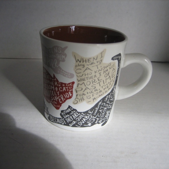 Presents of Mind The Literary Cat Ceramic Coffee Mug NWNT - Picture 1 of 5